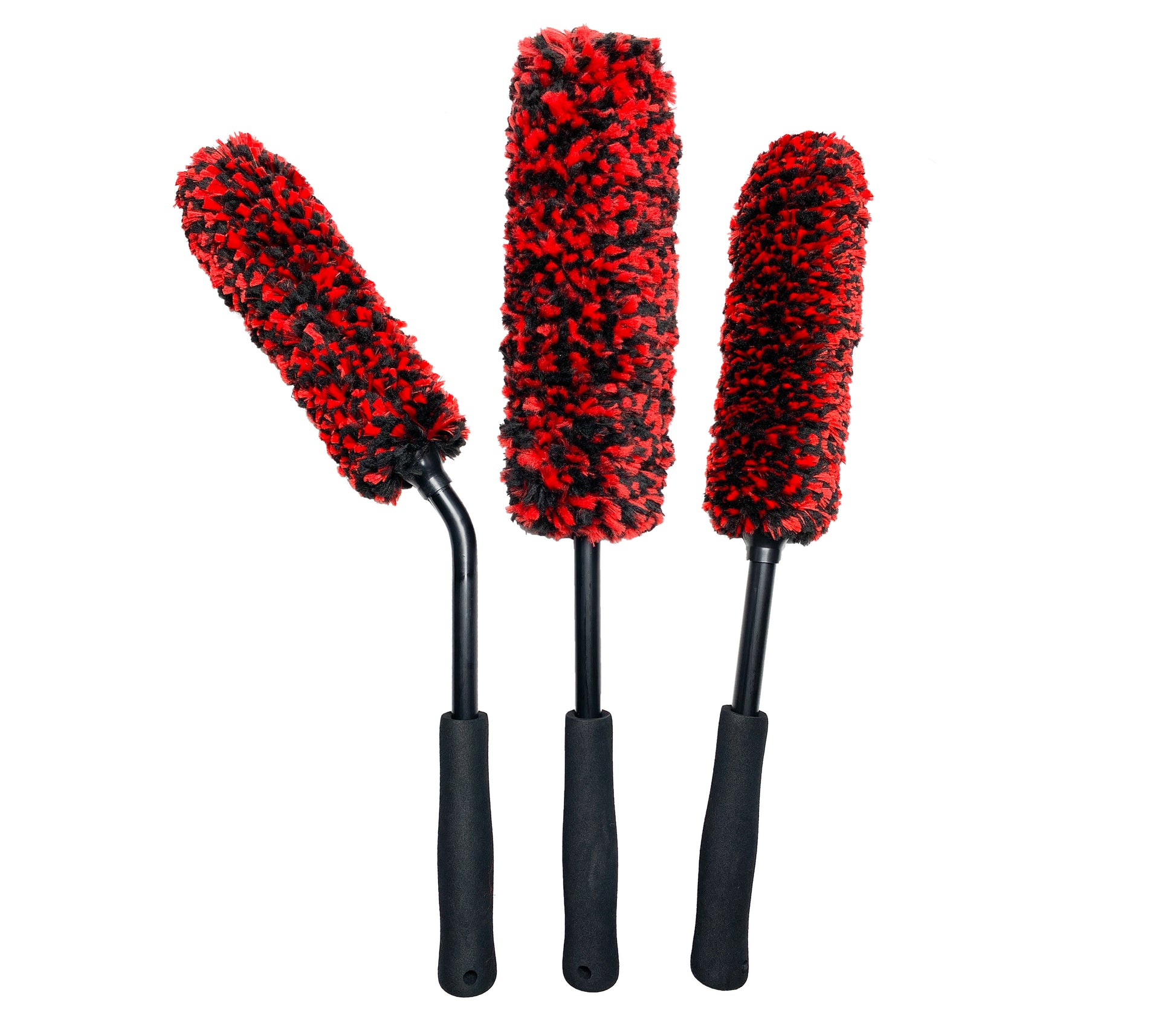 Auto Detailing Microfiber Soft Absorbant Wheel Cleaning Brush Set of 3pcs