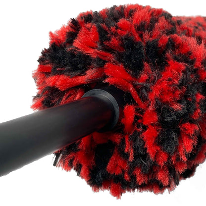 Large Microfiber Wheel Brush Product Image Handle Close Up